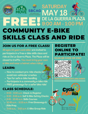 Flyer for the event with bicycle illustration