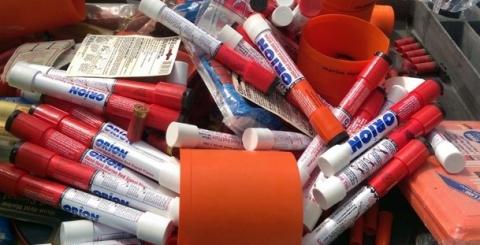 Photo of a variety of marine flares