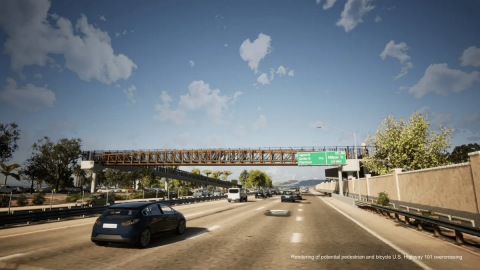 Highway 101 and bridge